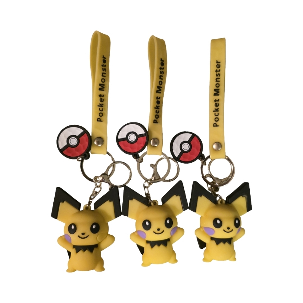 Pikachu Keychain/ Bag charm Set Of 3